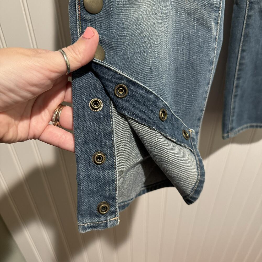 Vintage Y2K GAP Low Rise Jeans Studded Crossover Waist Size 8 - Picture 4 of 9